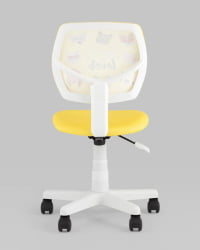 Кресло компьютерное детское ЛОЛО Пет Ловер желтый пластик белый / Pet Lover