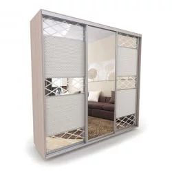 Шкаф-купе 3-х дверный Акцент-Лайн КР 1800х600 Ясень шимо светлый