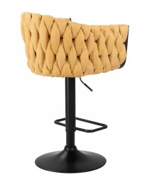Стул барный ДОБРИН ЛЕОН Желтая ткань ЛАР 275-8 / DOBRIN LEON LAR