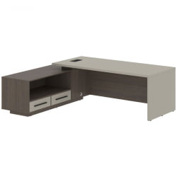 Стол руководителя левый ВЕЛИОН ВCТ 2319 Л Аметист Дуб Сильвер / VELION VCT L