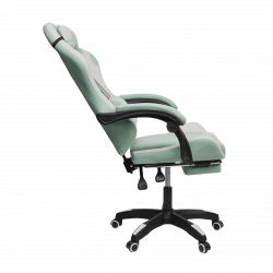 Кресло 1208, замша, цвет сине-белый с массажем, арт 1208-Блуе-Вхите / 1208-Blue-White