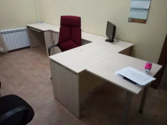 Стол прямой Дека ЛДСП каркас 75.06.14 Туя/Белый / Deka