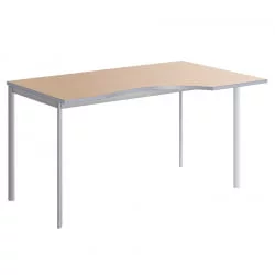 Стол эргономичный ИМАГО-С CА-2С(Л/Р) клен алюминий / IMAGO-S CA-2S(L/R)