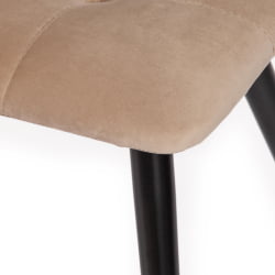 Стул CХИЛЛЙ (мод. 7095-1) ткань/металл, 45кс53х88 см, высота до сиденья 50 см, бежевый баркхат 5/черный / CHILLY (mod. 45x53х88 barkhat