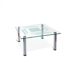 Стеклянный стол Робер 8М Хром