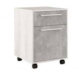 Тумба подкатная 2 ящика Б-ТОНЕ БТН36130231 Сосна Бетон светлый / B-TONE BTN36130231