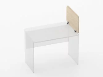 Экран разделительный прямой Глассй 5.14.06 Бук светлый / Glassy