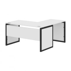 Угловой компьютерный стол КСТЕН-КП КСКПCТ 1415 Л Белый Антрацит / XTEN-QP XQPCT L