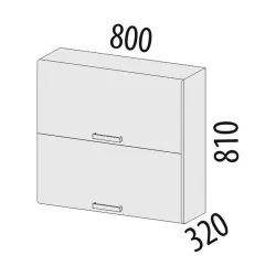 Шкаф кухонный Графит 74.97 Сосна Астрид /Ваниль/Графит