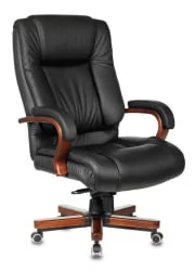 Кресло руководителя Бюрократ Т-9925ВАЛНУТ Черный / T-9925WALNUT