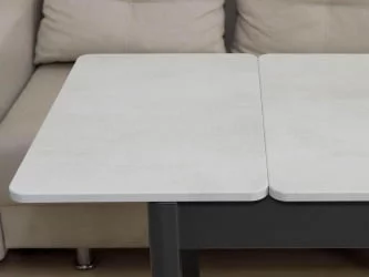 Стол обеденный раскладной Орфей 44 Бетон крем-Оникс