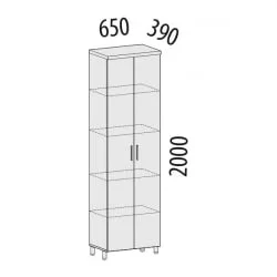 Шкаф с полками Лидер-Престиж 83.12