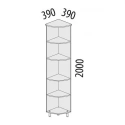 Шкаф в гостиную Лидер-Престиж 83.14