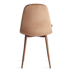 Металлический стул БРЕЕЗЕ (мод. ДЖСC-58) Велюр/металл , 44 х 53 х 86 см, Дэрк бровн (темно-коричневый) ХЛР11/ орех / BREEZE (mod. JSC-58) Dark brown HLR11/