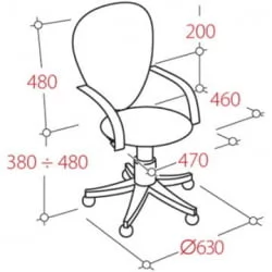 Кресло офисное УП_Престиге Кожзам 81125 Черный / UP_Prestige