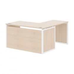 Стол письменный угловой левый КСТЕН-КП КСКПCТ 1415Х Л Бук Тиара Белый / XTEN-QP XQPCT 1415H L