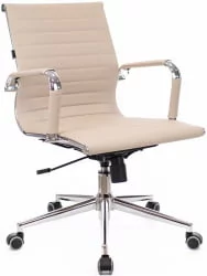 Кресло для персонала Лео Т экокожа Бежевый / Leo T