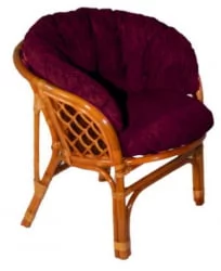 Кресло Багама, подушки коричневые или светлые полные Бахама5 коньяк / Bahama5