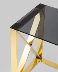 Журнальный стол КРОСС 40кс40 Золото / 40x40