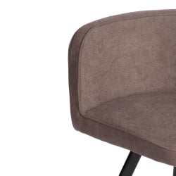 Комплект (стол, 4 стула) КУАДРОН (мод. ПТ14) Стол: МДФ/металл, стул: металл/шенилл, 100х100х73 см, 69х56х71 см, Моча (мокко) ЛЙ1701-27/черный / QUADRON (mod. PT14) Mocha LY1701-27/черный