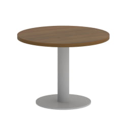Стол журнальный круглый ХОМЕ ОФФИCЕ ВР.СП-5-60.1Г Орех Гварнери/Серый металл / HOME OFFICE VR.SP-5-60.1G