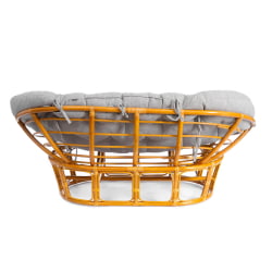 Диван МАМАСАН/МАМАСАН 23/02 В /с подушкой/ 169х102х80 см, Пекан (орех), матрац 182х119 см, ткань серо-бежевая 3М 16/2 / MAMASAN/МАМАСАН W Pecan