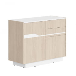 Комод с распашной дверью и 4 ящиками Лине СФ-572102 Дуб светлый Белый / Line