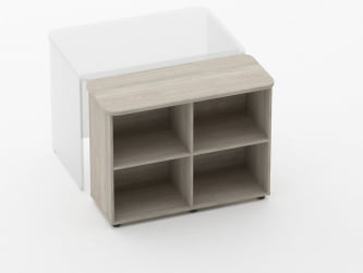 Тумба приставная к столу Глассй 3.18.101 Дуб сантана светлый / Glassy