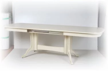 Стол обеденный раскладной Лира-3 (1,5м) тон 2М с золотой патиной