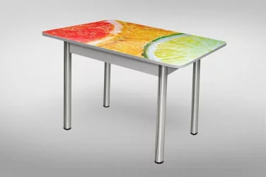 Стол обеденный Прямоугольный 1200х700 фп Малина ЛДСП серый