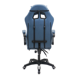 Кресло 907 КИНГКУЕЕН, замша, цвет синий с массажем, арт 907-ЛБ / KINGQUEEN, 907-LB