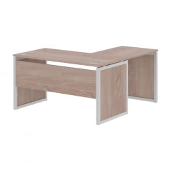 Стол письменный угловой левый КСТЕН-КП КСКПCТ 1415 Л Дуб Сонома Серый / XTEN-QP XQPCT L