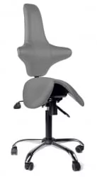 Кресло-седло со спинкой ЕЗСоло Баcк Серый / EZSolo Back
