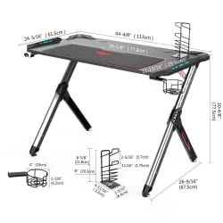 Геймерский стол Еурека Р1-С Черный / Eureka R1-S