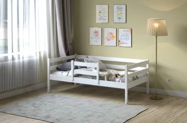 Детская кровать из дерева РооРоом ВК-11 Белая / RooRoom VK-11