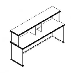 Стойка ресепшен РМС 200 Орех Даллас / RMS