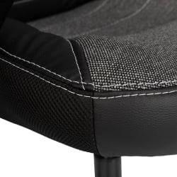 Кресло ИНТЕР (24) кож/зам/ткань, черный/серый, 36-6/207/ТВ-12/ТВ-11 / INTER 36-6/207/TW-12/TW-11