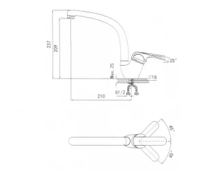 Смеситель ГРАНУЛА 2024 Песок / GRANULA