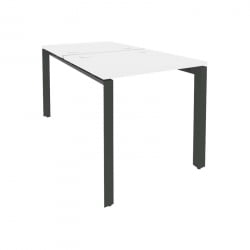 Рабочая станция на П-образном м/к ОНИКС О.МП-Д.РС-2.0.7 Белый Бриллиант/Антрацит / ONIX O.MP-D.RS-2.0.7