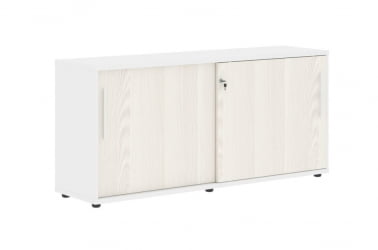 Шкаф с дверьми-купе ЕДИС ЕЛC 1643 Ясень Траун Белый Белый / EDIS ELC