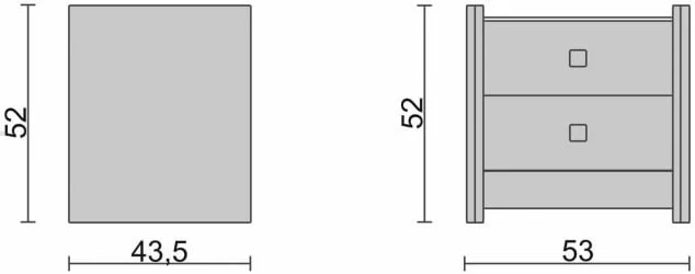 Тумба прикроватная с 2-мя ящиками Белая_68401