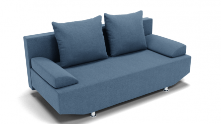 Диван Сити (ЗР) Цвет фасада: Голубой; Тип: Прямой; Материал фасада: Металл/Велюр