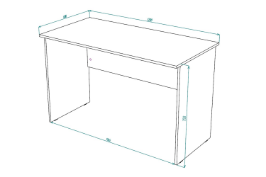 Стол офисный СО 1200-16 Белый