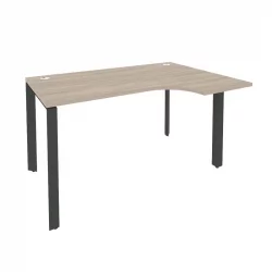 Стол эргономичный правый на П-образном м/к ОНИКС О.МП-СА-2Р Дуб Аттик/Антрацит / ONIX O.MP-SA-2R