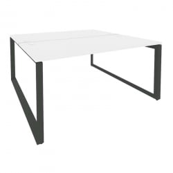 Рабочая станция на О-образном м/к ОНИКС О.МО-Д.РС-2.4.8 Белый Бриллиант/Антрацит / ONIX O.MO-D.RS-2.4.8