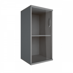 Шкаф низкий узкий левый Рива А.СУ-3.2 Л Клен/Металлик / Riva