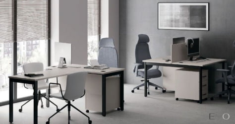 Комплект офисной мебели Еверпроф ЕВО №003 Белый Черный / Everprof EVO