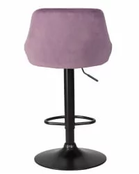 Стул барный ДОБРИН ЛОГАН БЛАCК Пудрово-сиреневый велюр МДЖ9-52 / DOBRIN LOGAN BLACK MJ9-52