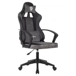 Кресло компьютерное БРАБИКС Форсер ГМ-127, 2 подушки, экокожа/велюр, черное/серое / BRABIX Forcer GM-127,