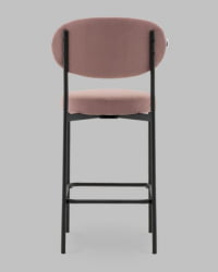 Стул Полубарный Бриф ДД ПБ велюр пыльно-розовый / DD